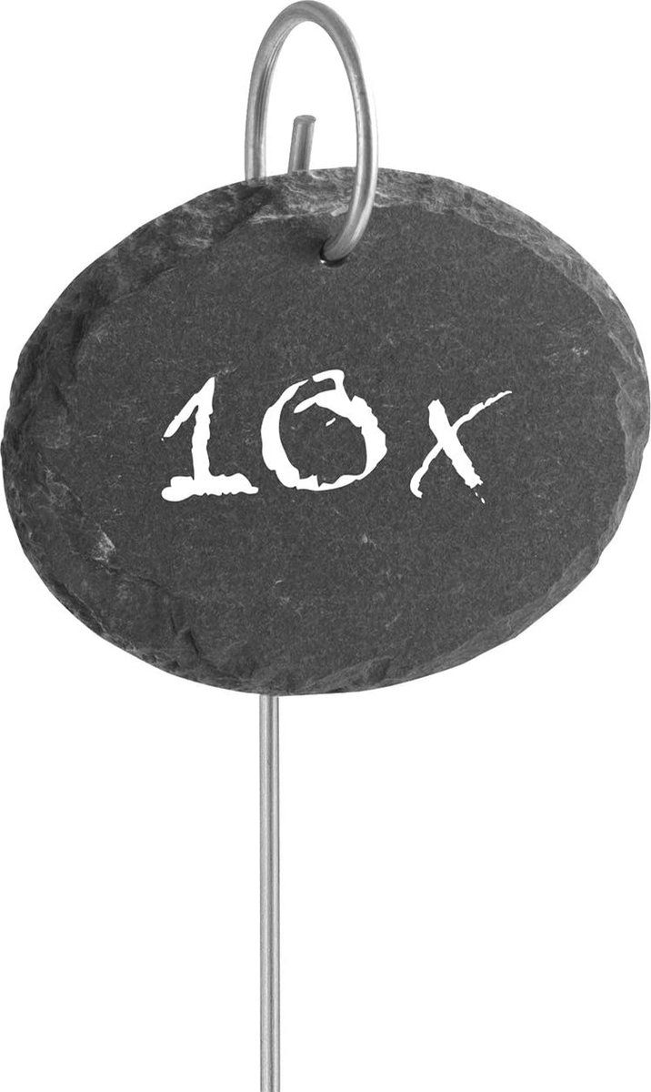 Hoberg Leistenen plantenbordjes - Ovaal - Set van 10 stuks