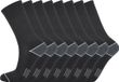 ENDURANCE Sokken 8-pack Hoope Zwart Unisex Polyester/Elastaan Schoenmaat 31/34 Hardlopen Hoog Vocht absorberend
