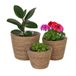 Merkloos Relaxdays Bloempot - set van 3 - voor binnen - rond - boho