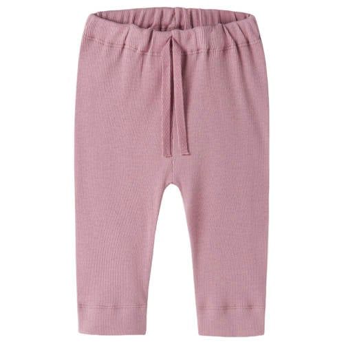 NAME IT BABY katoenen babybroek - paars