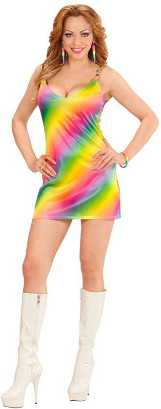 Widmann Hippie Kostuum 70s Regenboog Dame Small
