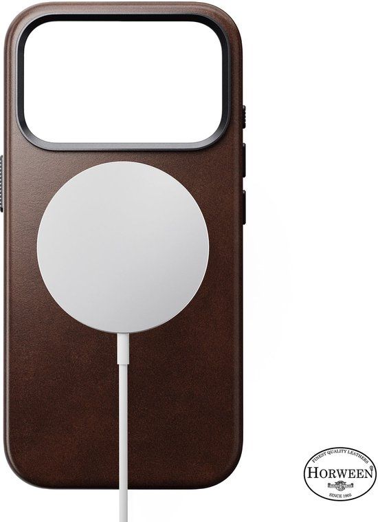 Nomad Traditional Horween lederen hoesje iPhone 17 Pro – Bruin