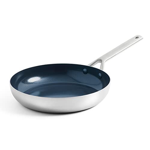 BK Triple Steel Koekenpan met Keramische Antiaanbaklaag - 24 cm, Zilver
