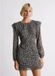 Pepe Jeans Levetta jurk zwart met dierenprint