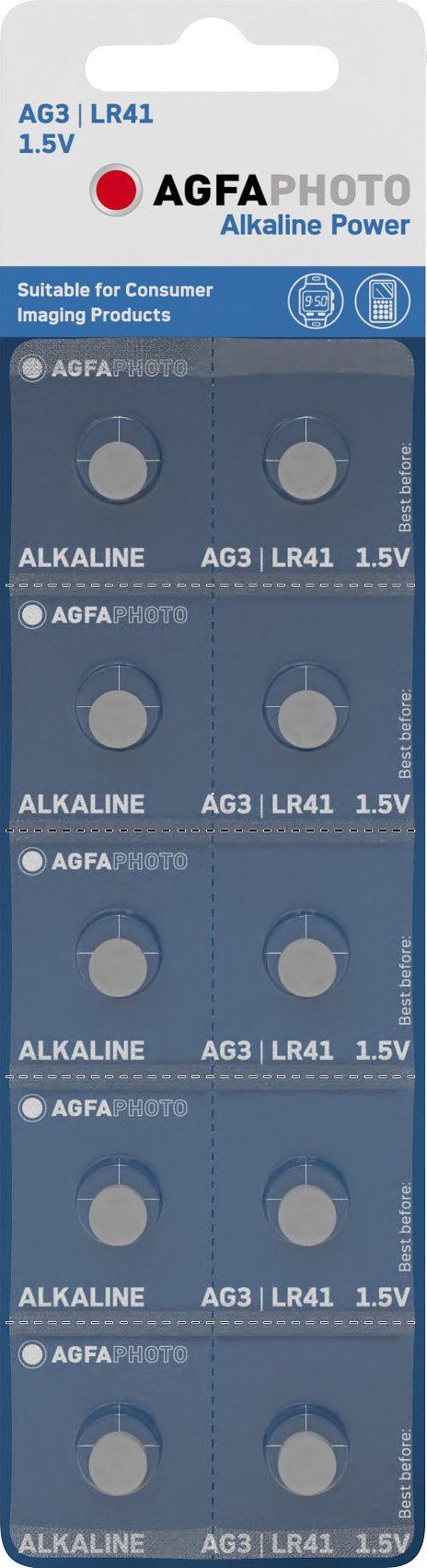 Agfaphoto LR41 Knoopcel Batterijen - 10 Stuks