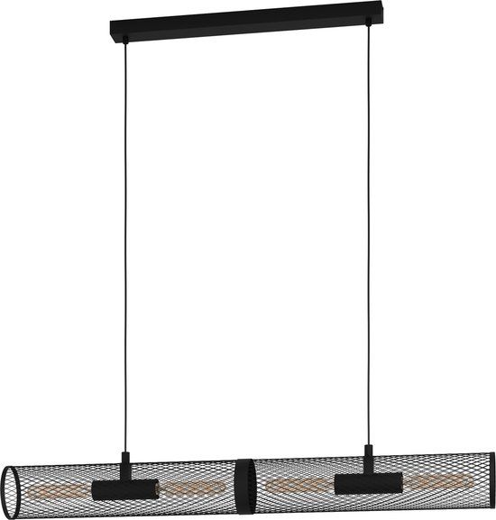 EGLO Redcliffe Hanglamp - Zwart - 4xE27 - 108 cm