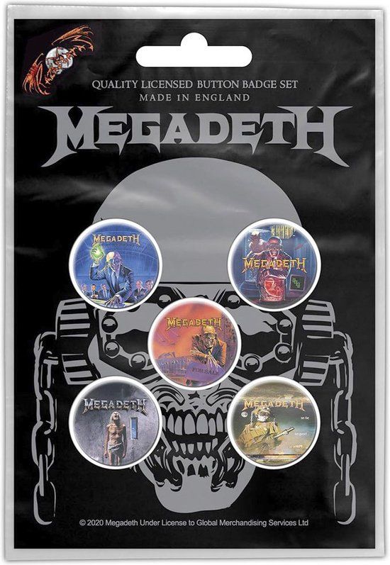 Megadeth Vic Rattlehead Unisex Badge - meerkleurig - Standard
