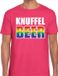 Bellatio Decorations Shoppartners Bv Knuffel beer gay pride t-shirt - roze shirt met knuffel beer regenboog tekst voor heren - Gay pride S