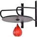 MC STAR Punching Ball Poire De Vitesse Boxe Avec Support Plateau Tournant + Pompe En Bois Hauteur Réglable Acier Revêtement Synthétique Rouge Noir