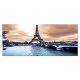Homemania Eiffeltoren en landschappen voor woonkamer, slaapkamer, meerkleurig, 70 x 3 x 100 cm, HM20KNV70 x 100-170, polyester, hout