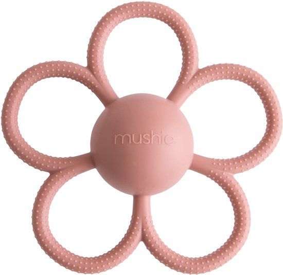 Mushie Bijtring Bloem Daisy Roze