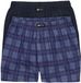 Men Plus Heren Boxershorts set van 2 effen/geruit OEKO-TEX tot 8XL - Navy blauw - Maat L