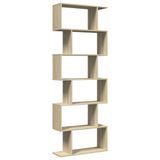 vidaXL Kamerscherm / Boekenkast 6-laags 70x24x193 cm Hout Sonoma Eiken