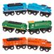Battat – Classic Trains – 6-delige houten spoorwegset – magnetische speelgoedtreinen – locomotieven en wagons – 3+ jaar – houten locomotieven en goederenwagens
