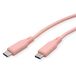 ROLINE USB 2.0-kabel, type C-C, M/M, Silicone, 60W, pink, 1 m