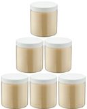 Claudius Cosmetics B.V. Scrubzout Vanille 300 gram - Pot met witte deksel - set van 6 stuks - Hydraterende Lichaamsscrub
