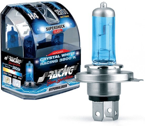 Simoni Racing Halogeen Lampen Crystal White Racing H7 3800K 12V/55W set Ã 2 stuks ECE-R37