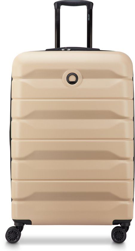 Delsey Air Armour Uitbreidbare Grote Koffer 77 cm – 112L – TSA Slot – 4 Dubbele Wielen – Warm Sand