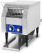 VERTES Toaster à bande transporteuse avec bande transporteuse en acier inoxydable (1340W, 230V, modèle professionnel pour la restauration pour pain grillé et pains à hamburger, tiroir supplémentaire, 2 tiroirs de sortie, 7 niveaux de vitesse, bac à miettes, 2 positions)