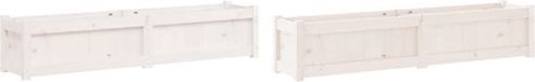 vidaXL Jardinière 2 pièces pin massif blanc