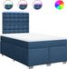 vidaXL Boxspringbed met matras, blauw, 120x190 cm, gestoffeerd