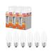 OSRAM LED-lamp Ster kaarsvorm B25 filament, 2700 K warm wit, 1,8 W, E27, mat, 250 lm, 15.000 h, voor tafellampen, decoratieve armaturen, 6-Pack
