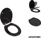 vidaXL Abattant de toilette MDF Noir