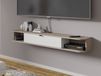 ICONIC Meuble tv-hifi 1 porte blanc/chêne sonoma