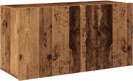 vidaXL Tv-meubel wandgemonteerd 80x30x41 cm oud houtkleurig