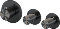 Brauer Gunmetal Carving Inbouw Thermostaat - Gunmetal - 8720359392855