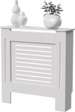 Merkloos Radiatoromkasting Wit Modern Geschilderd MDF Kast - Radiatoromkasting Klein - H: 82 / W: 78 / D: 19 cm