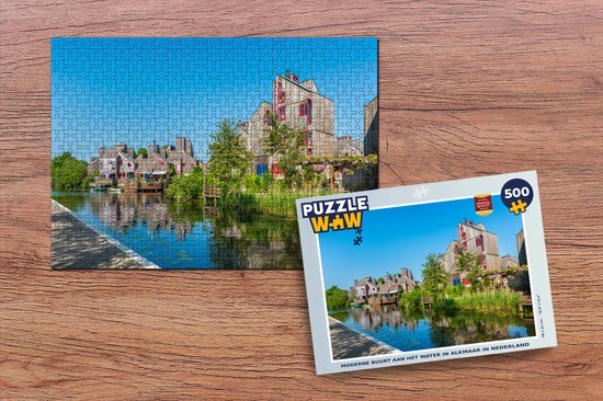 MuchoWow Puzzel Alkmaar - Nederland - Huizen - Legpuzzel - Puzzel 500 stukjes - Sinterklaas cadeautjes - Sinterklaas voor grote kinderen