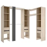 DEKIT GRUPO RIMOBEL Kleerhanger, melamine, naturel, 205 x 164-234 x 141 cm