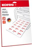 Kores Universele etiketten 105 x 74 mm 25 vellen wit
