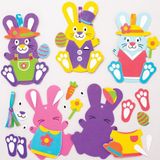 Baker Ross Mix & Match Paashazen - Knutselspullen voor Kinderen (8 stuks)