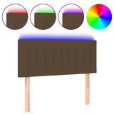 VidaXL Hoofdbord led 80x5x78/88 cm stof donkerbruin