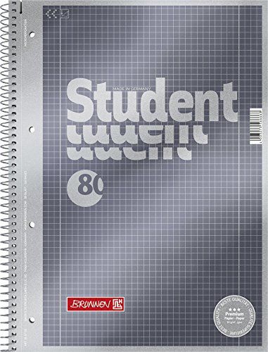 Brunnen Notitieblok A4 Geruit Geperforeerd 4 Gaten 80 Pagina's