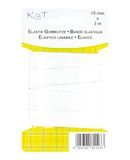 K3T Elastisch rubbergaren, 15 mm x 3 m, kleur: wit