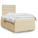 Maison Exclusive - Sommier à lattes de lit avec matelas Crème 120x200 cm Tissu