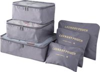Pathsail® Packing Cubes Set 6-Delig - Bagage Organizers - Koffer organizer set - Grijs