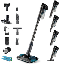 Philips 8000 Series XC8057/01 Steelstofzuiger Aqua Plus - Draadloos, Zakloos, Met Dweilfunctie