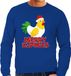 Bellatio Decorations Foute Kersttrui voor heren - Merry Kipmas - blauw - L