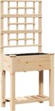 vidaXL Jardinière beige 71 x 38 x 152 cm bois d'épicéa massif