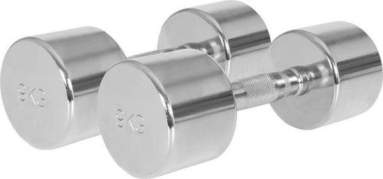Gorilla Sports Dumbbell Set - 2 x 9 kg - Chrome - 18 kg