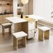 Table de salle à manger extensible avec 4 chaises et fonction pliable