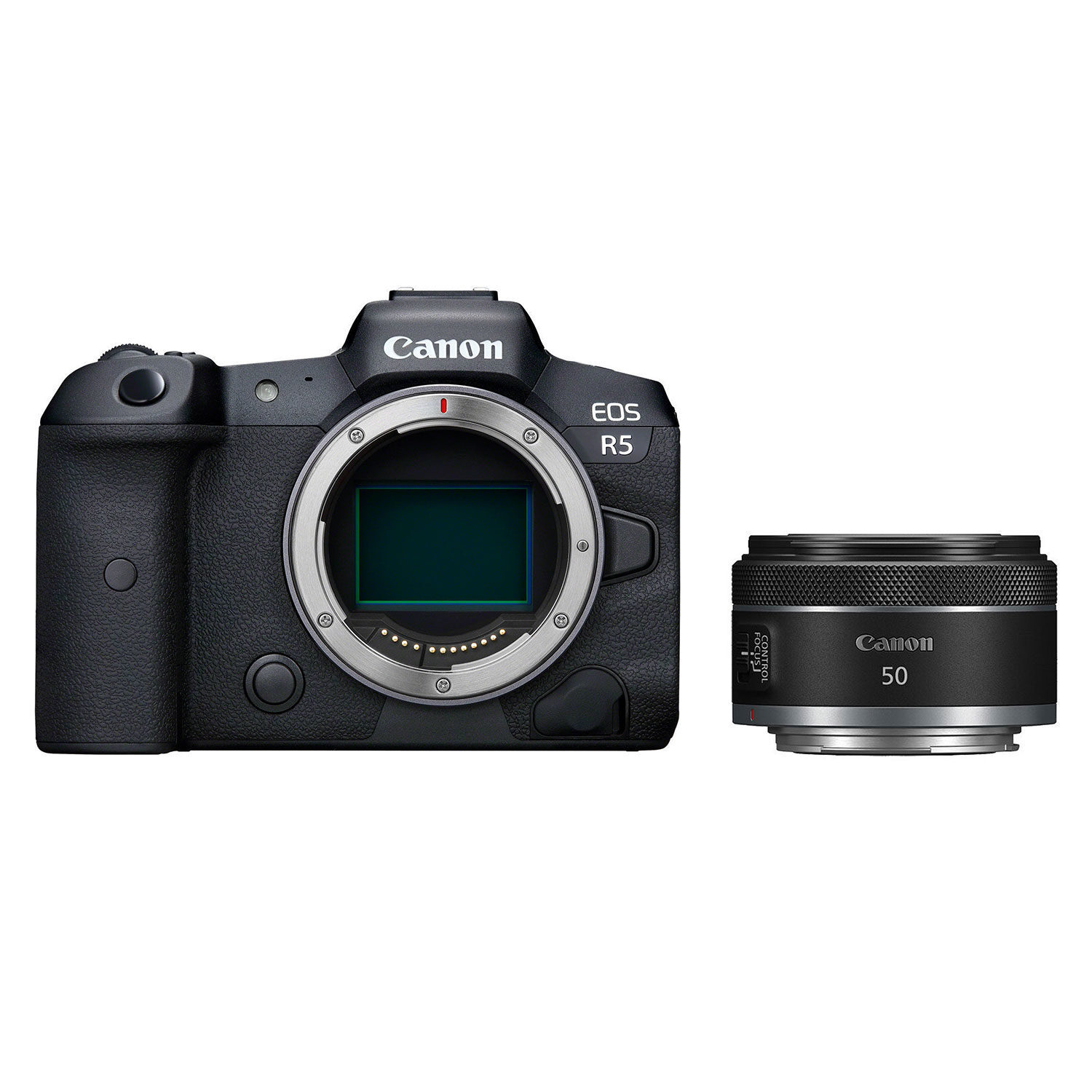 Canon Canon EOS R5 systeemcamera Zwart + RF 50mm f/1.8 STM