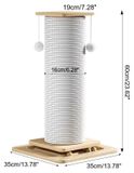 Poteau griffoir 3-en-1 - Poteau griffoir type B, 60 cm - Corde en sisal - Balles suspendues - Structure d'escalade - Protection de meuble