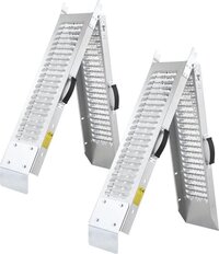 Monzana Oprijplaat Brug - 2 Stuks Opvouwbaar tot 400Kg - Zilver