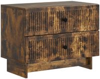 vidaXL Nachtkastje Gerookt eiken 62 x 34,5 x 47,5 cm Bewerkt hout