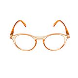 Contacta Jelly Leesbril Dames Heren Halftransparant Glanzend Flexibele Stangen Oranje +1.50 Brillenhouder 26g